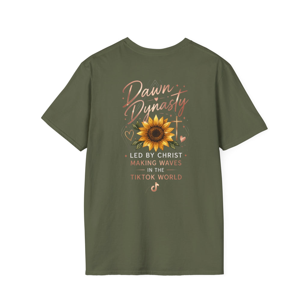 Southern Dawn Sunflower Faith Graphic Tee | Led By Christ Shirt