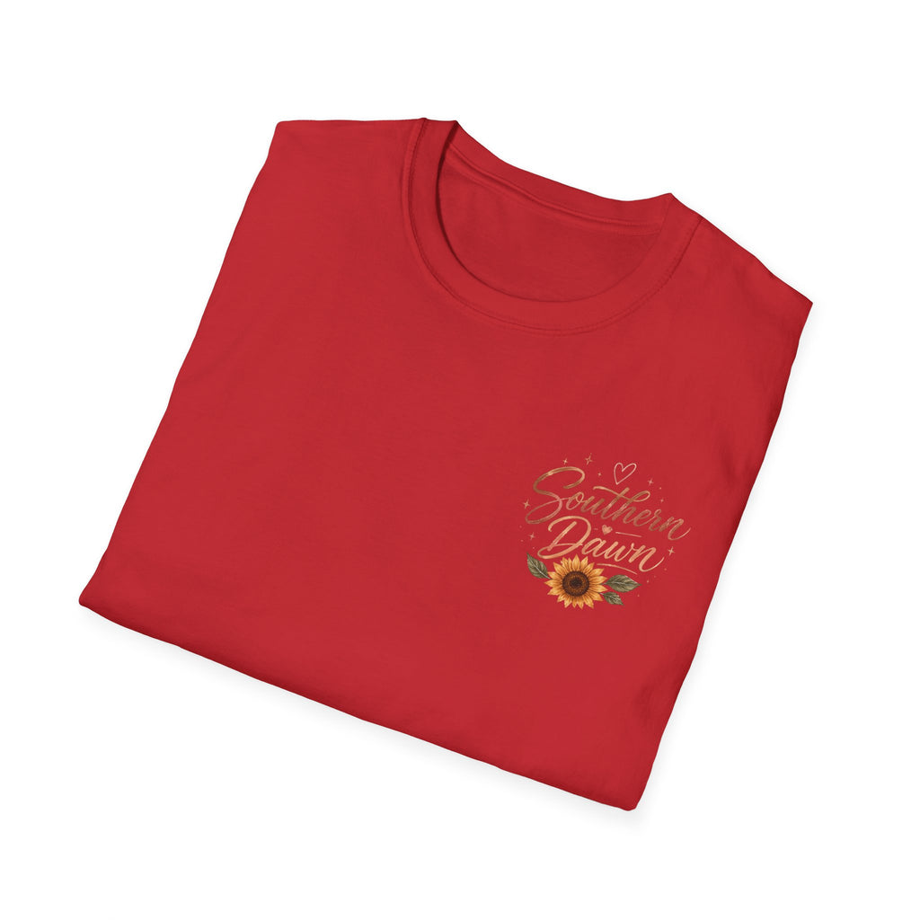 Southern Dawn Sunflower Faith Graphic Tee | Led By Christ Shirt